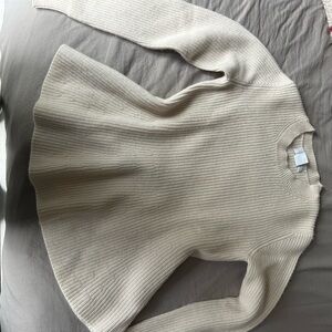 Chic Beige Women's Crew Neck Sweater